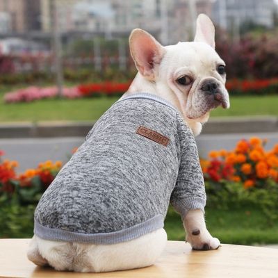 XS-XXL 강아지 의류 겨울 따뜻한 애완 동물 의류 폴리에스테르 짜인 강아지 스웨터