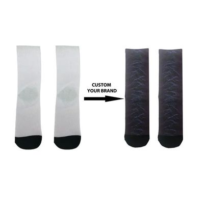넥타이 맞춤 컬러 레이블 로고 승무원 양말 Bambu Cotton Black 스포츠 양말 디자인