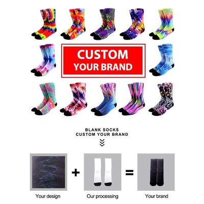 넥타이 맞춤 컬러 레이블 로고 승무원 양말 Bambu Cotton Black 스포츠 양말 디자인