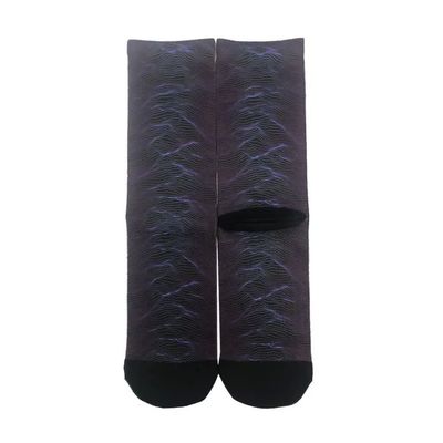 넥타이 맞춤 컬러 레이블 로고 승무원 양말 Bambu Cotton Black 스포츠 양말 디자인
