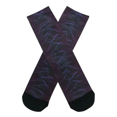 넥타이 맞춤 컬러 레이블 로고 승무원 양말 Bambu Cotton Black 스포츠 양말 디자인