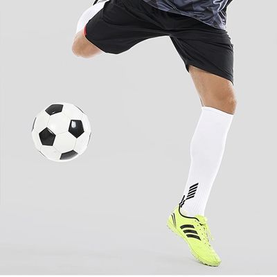 고체 폴리아마이드 탄력 직물 부드러운 안 슬리프 축구 스포츠 축구 잡지 긴 양말