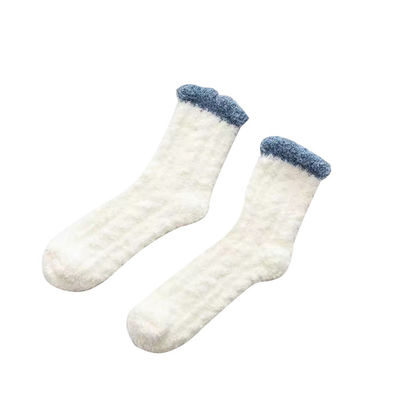 엮기 방법 넥타이 복합 색상 바닥을위한 편안한 반 슬리프 산호 모피 양말