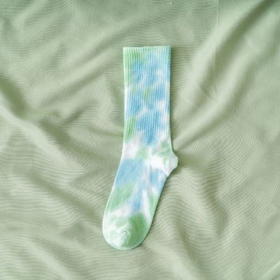 스포츠용 맞춤형 타이 염색 양말 39-42 EU 사이즈 UNISEX 면공 폴리에스터 스판덱스