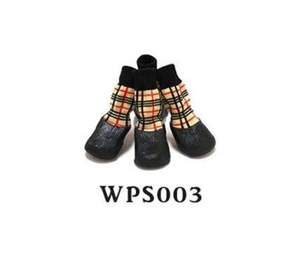 스포츠 하이 발목 4PCS 따뜻한 강아지 강아지 부드러운 숨쉬는 애완 동물 양말 작은 개용 스키드 양말