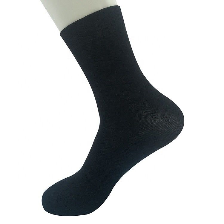 남자의 Bambu Cotton 드레스 양말 짧은 튜브 직제 단단한 검은 호흡 캐주얼 양말